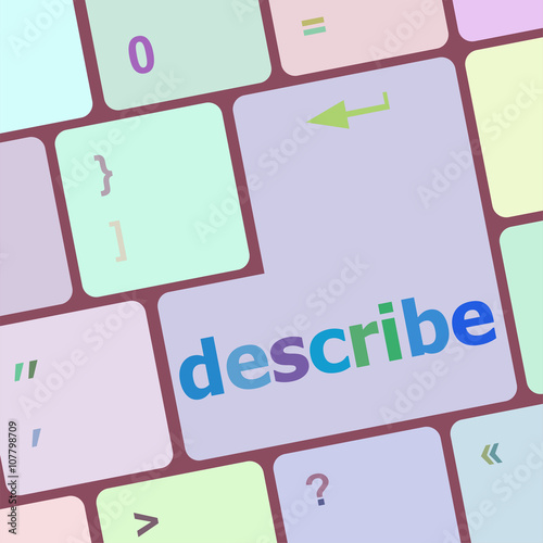Computer keyboard in white color vector illustration