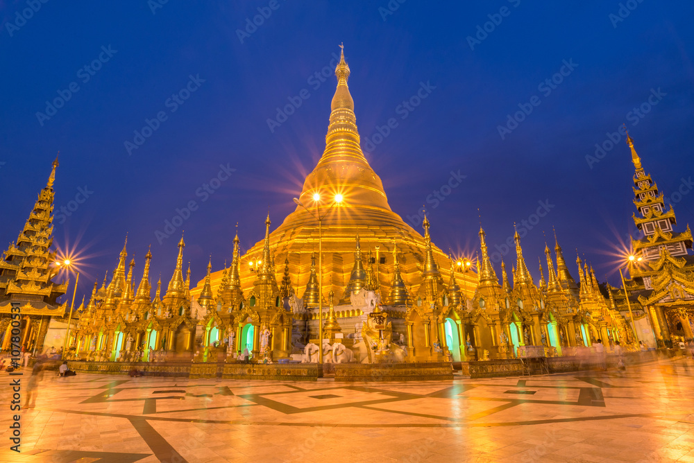 Shwedagon Paya pagoda Myanmer famous sacred place