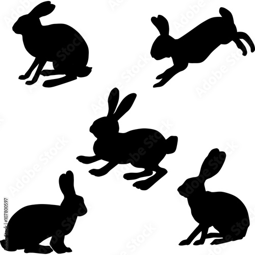 rabbit silhouette clipart
