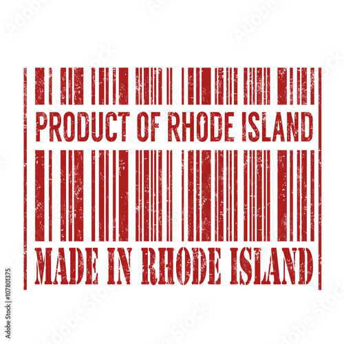 Product of Rhode Island, made in Rhode Island barcode stamp