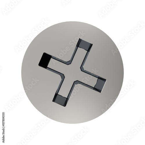 Metallic screw isolated on ...