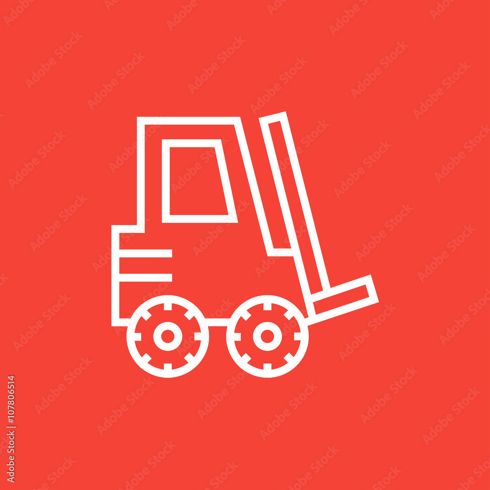 Forklift line icon. vector de Stock Adobe Stock