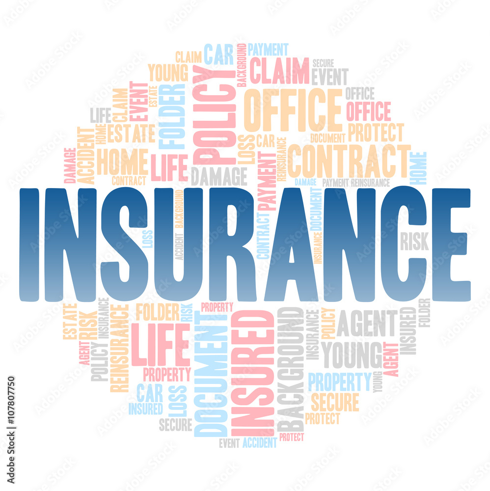 Fototapeta premium Insurance ,Word cloud art background