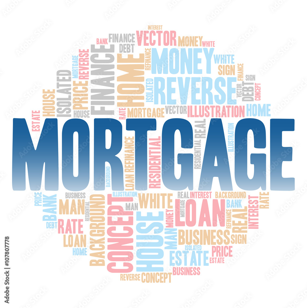 Mortgage ,Word cloud art background Mortgage ,Word cloud art background