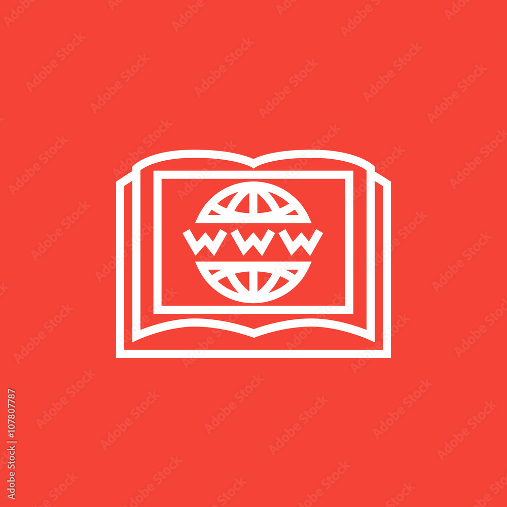 International education technology line icon International education technology line icon