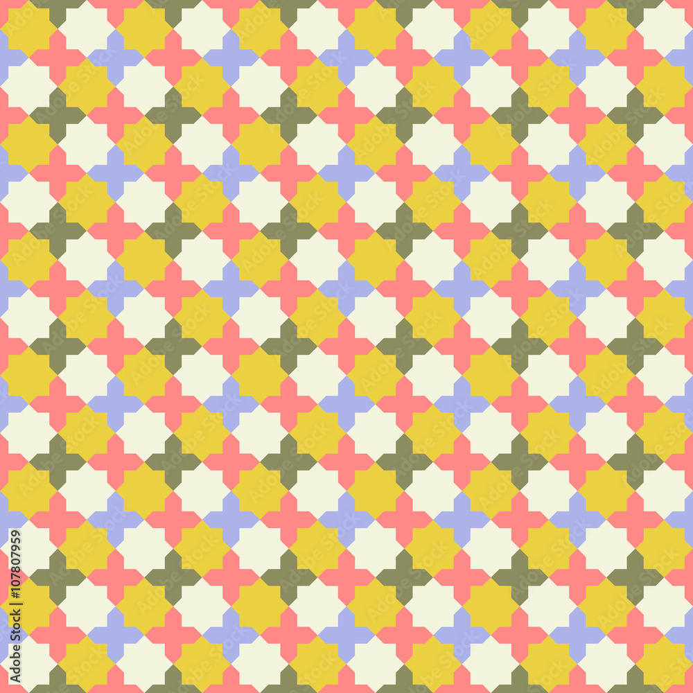 abstract seamless retro geometric pattern illustration