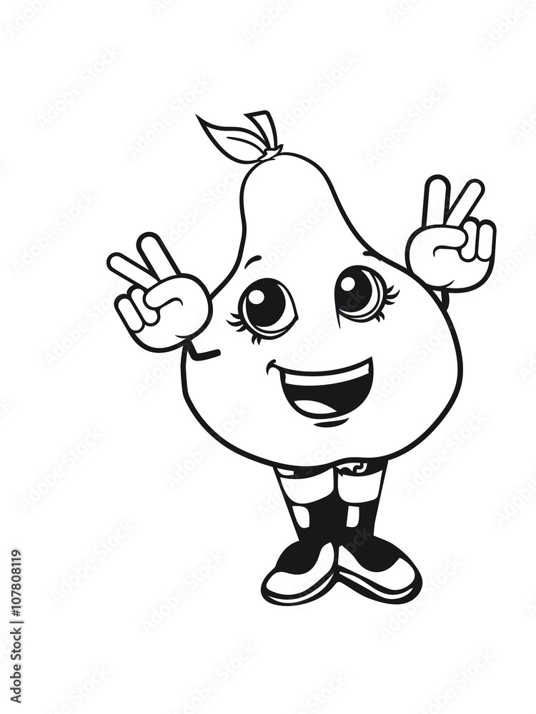 winner sign pear sweet cute toddler girl comic cartoon peace victory winner handzeichen winner sign pear sweet cute toddler girl comic cartoon peace victory winner handzeichen