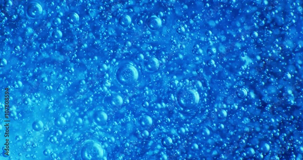 Bubbles in color jello cream (gel soap). Extreme macro 4k Bubbles in color jello cream (gel soap). Extreme macro 4k