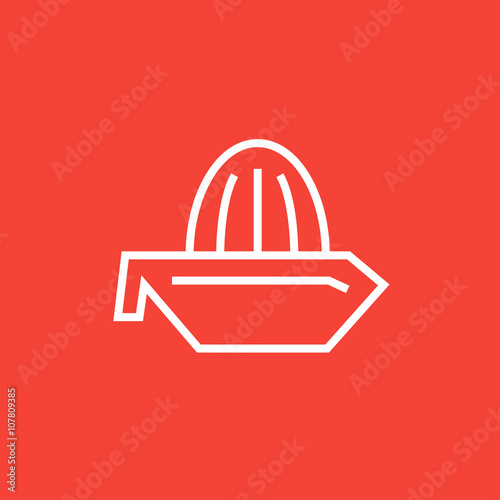 Lemon squeezer line icon.