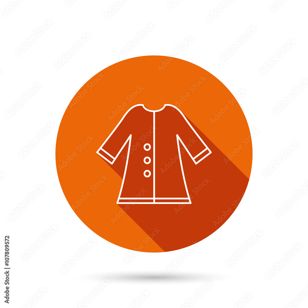 Cloak icon. Protection jacket outerwear sign. Cloak icon. Protection jacket outerwear sign.