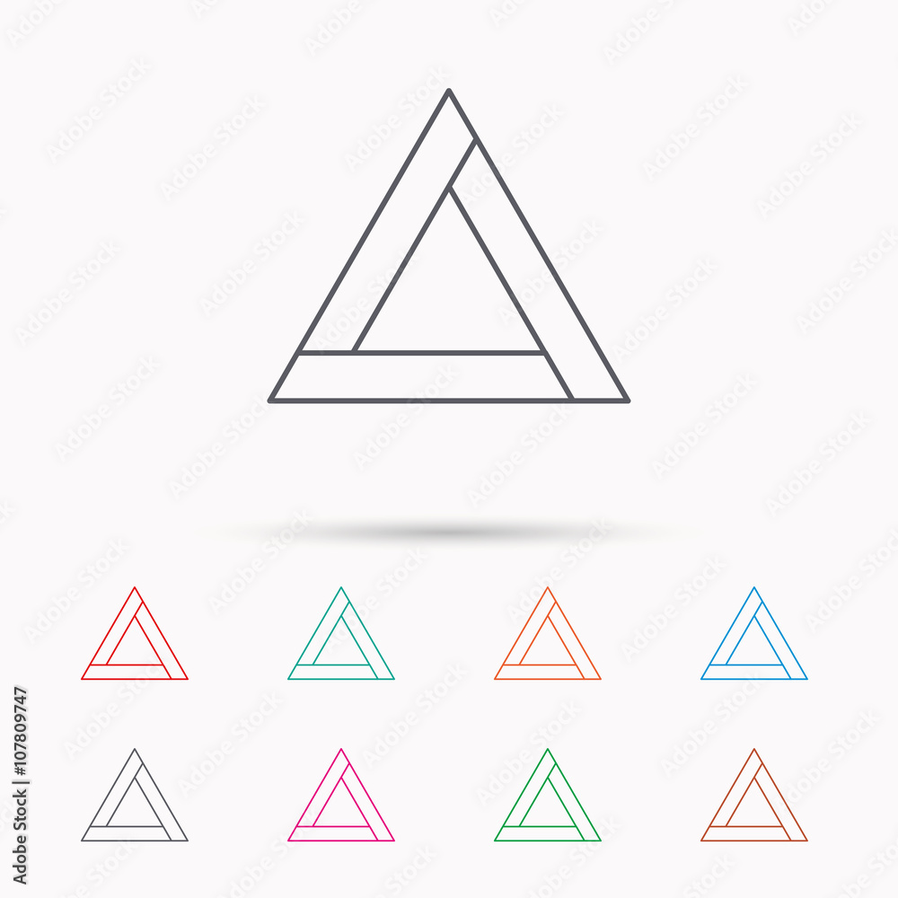 Emergency sign icon. Caution triangle sign. Emergency sign icon. Caution triangle sign.