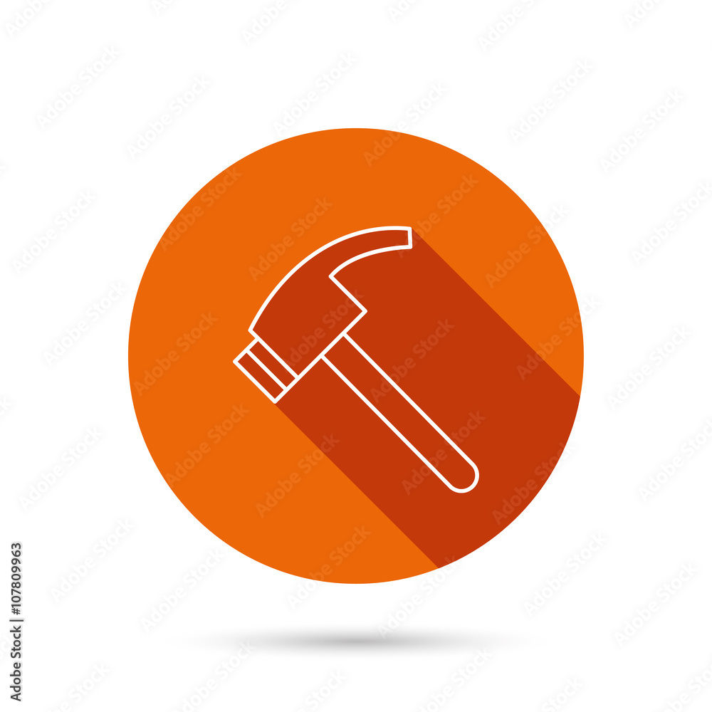 Hammer icon. Repair or fix tool sign. Hammer icon. Repair or fix tool sign.