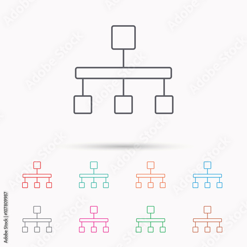 Hierarchy icon. Organization chart sign.