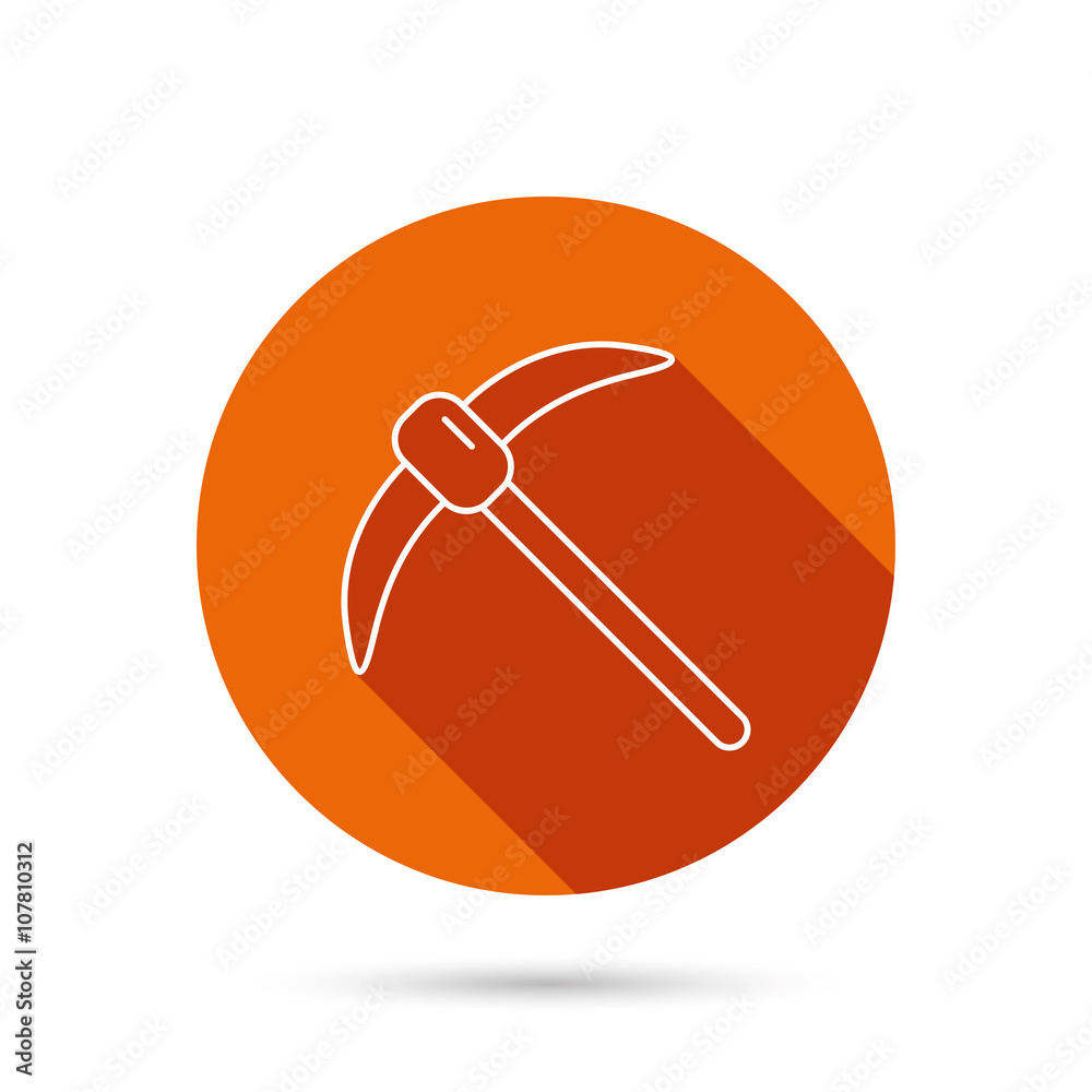 Mining tool icon. Pickaxe equipment sign. Mining tool icon. Pickaxe equipment sign.