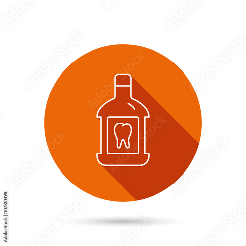 Mouthwash icon. Oral antibacterial liquid sign.