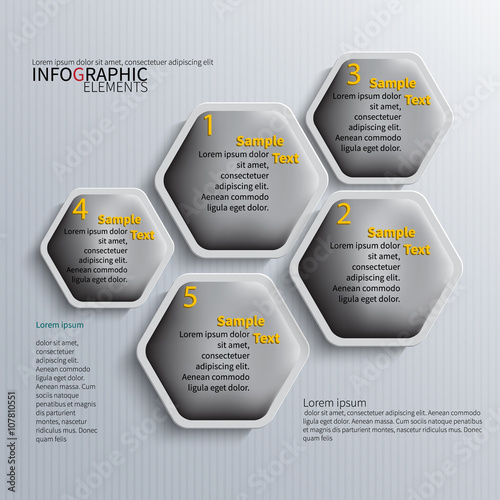 Abstract 3D Paper Infographics