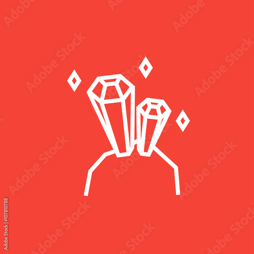 Gemstones line icon.