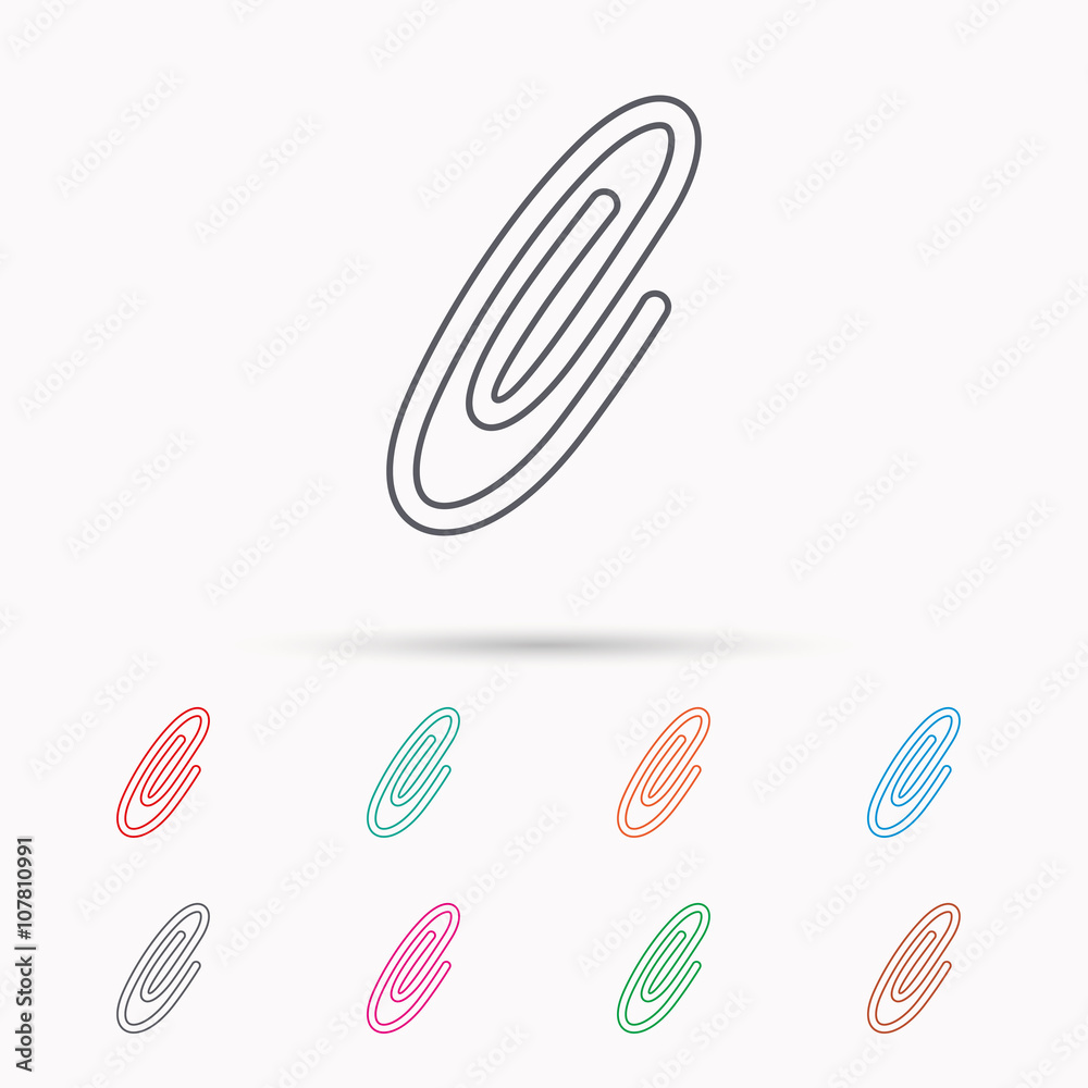 Safety pin icon. Paperclip sign.