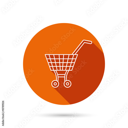 Shopping cart icon. Market buying sign.