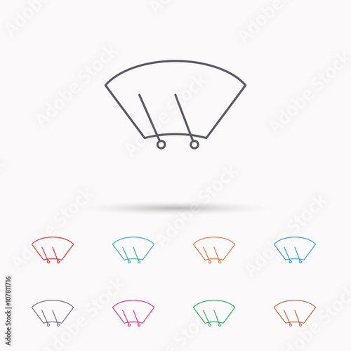 Windscreen wipers icon. Windshield sign.