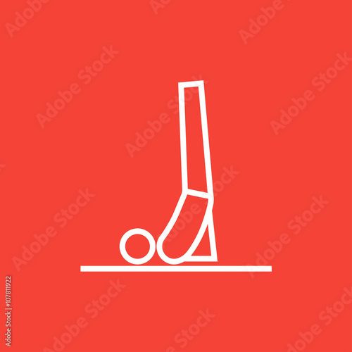 Man practicing yoga line icon.