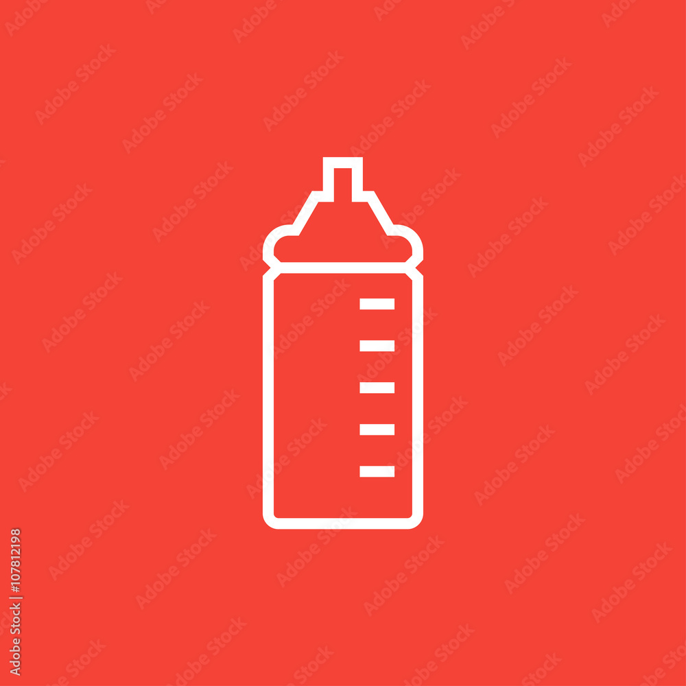 Feeding bottle line icon. Feeding bottle line icon.