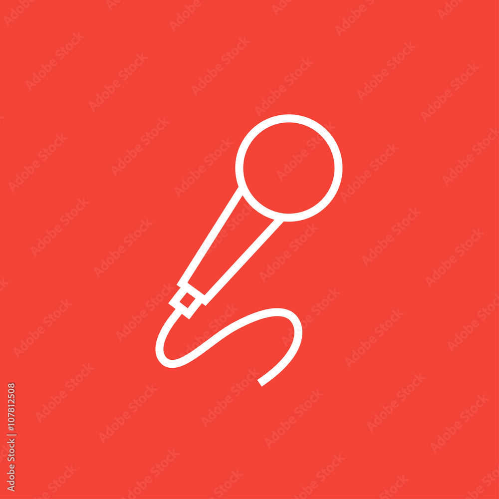 Microphone line icon. Microphone line icon.