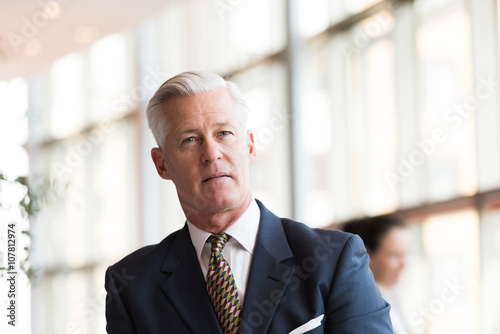 portrait of handsome senior business man at modern office © .shock