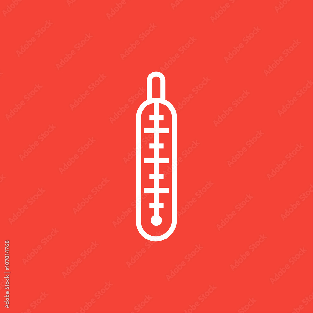 Medical thermometer line icon. Medical thermometer line icon.