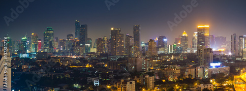 Bangkok cityscape, View high building in the business district a © Thasist
