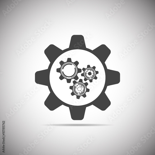 Abstract vector icon - gear