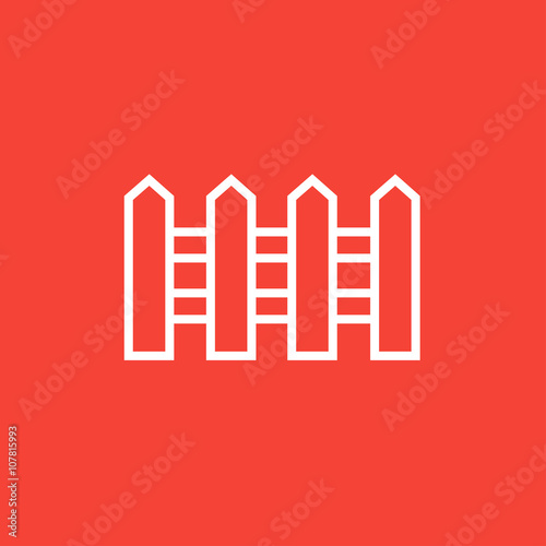 Fence line icon.