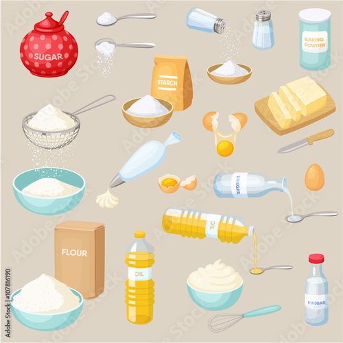 Baking ingredients set