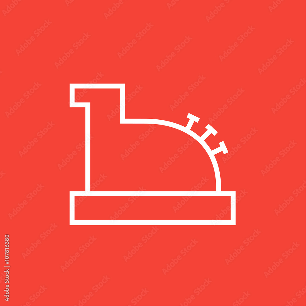 Cash register machine line icon. Cash register machine line icon.