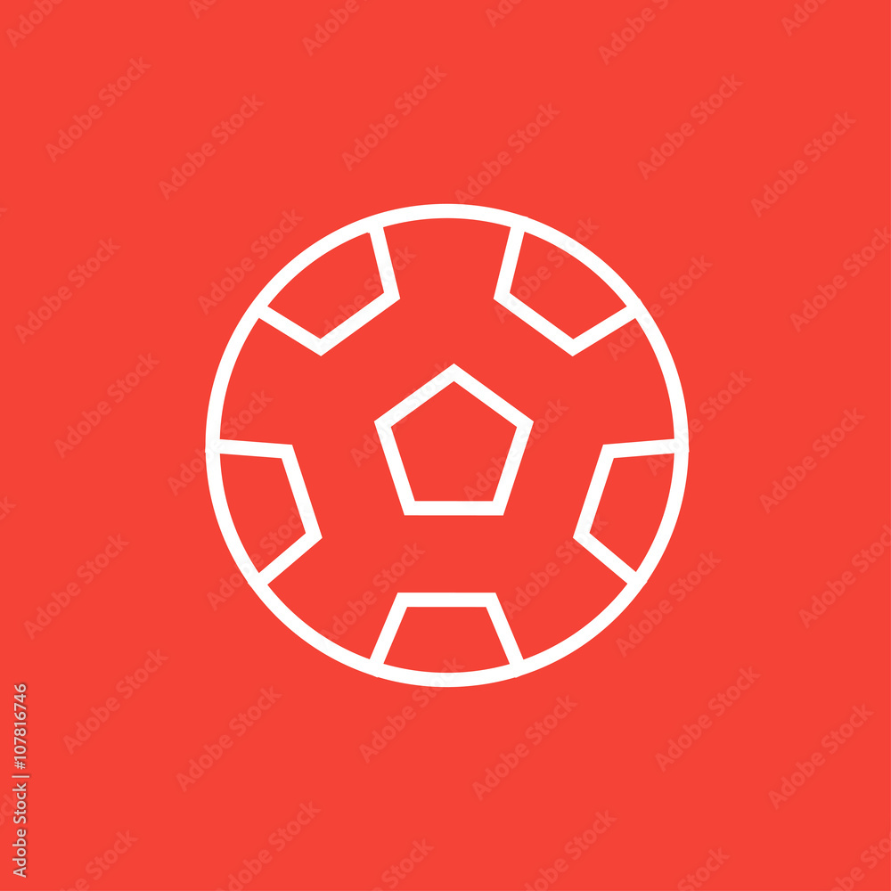 Soccer ball line icon. Soccer ball line icon.