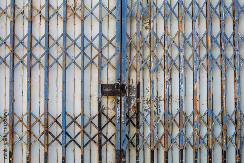 old style of closed steel door
