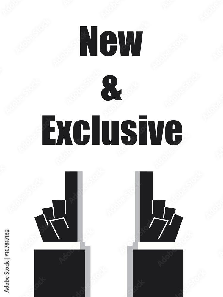 NEW AND EXCLUSIVE typography NEW AND EXCLUSIVE typography