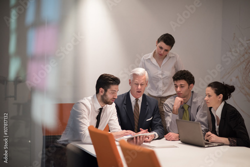 business people group on meeting at modern startup office