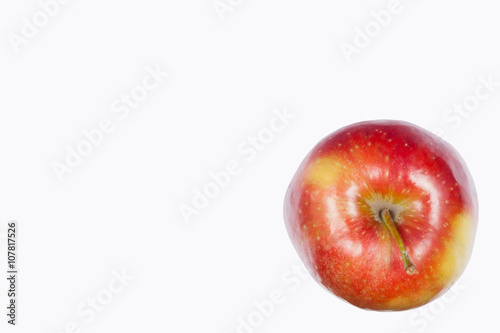 fresh apple lying on a white background