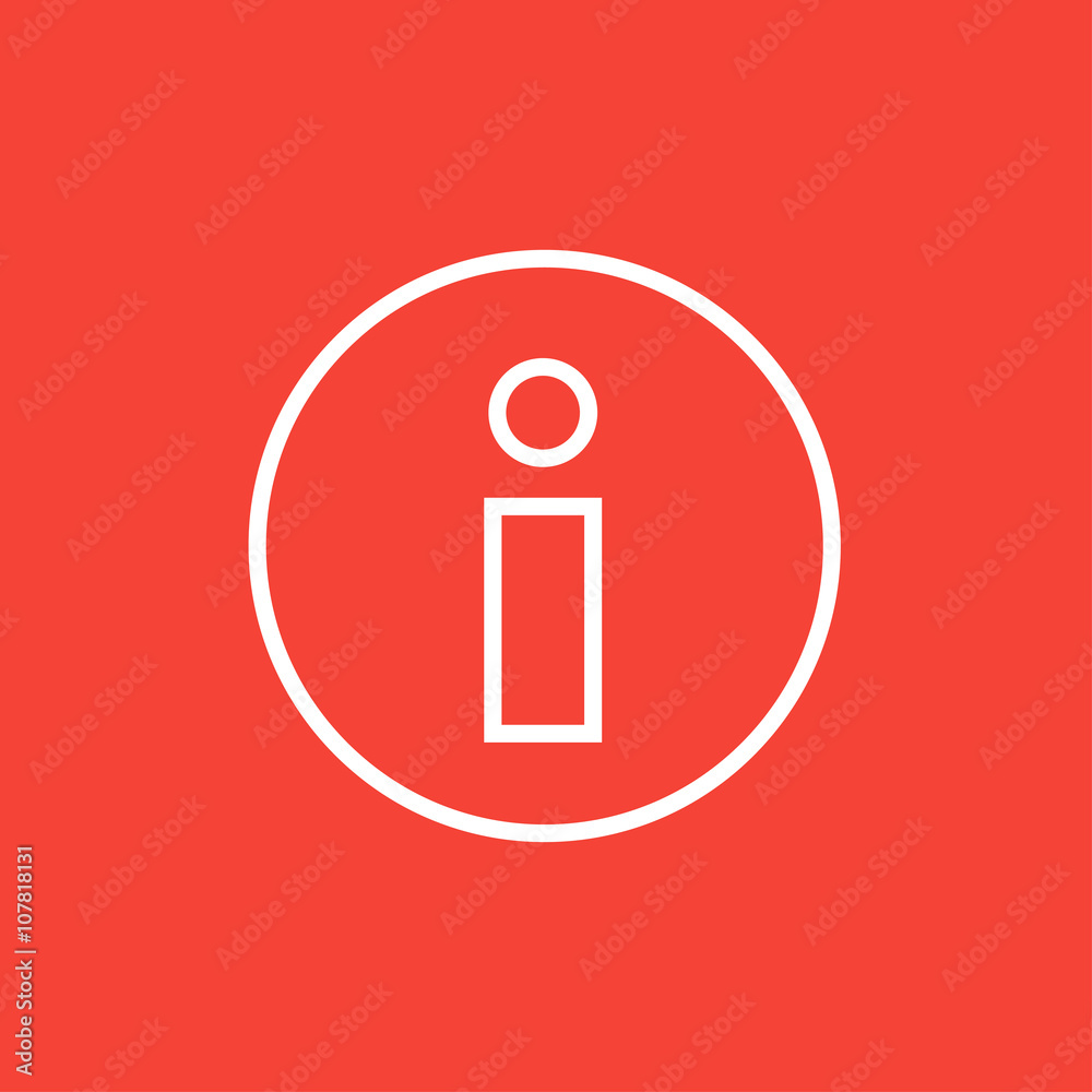 Information sign line icon. Information sign line icon.