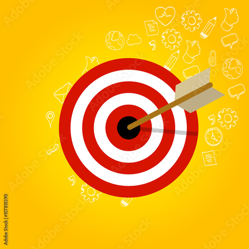 targeting customer head mind niche target market marketing concept business 