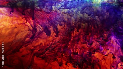 Wallpaper Mural Dark Red-Black Color Mixed With Blue Mass Moving on Water Surface About Torontodigital.ca