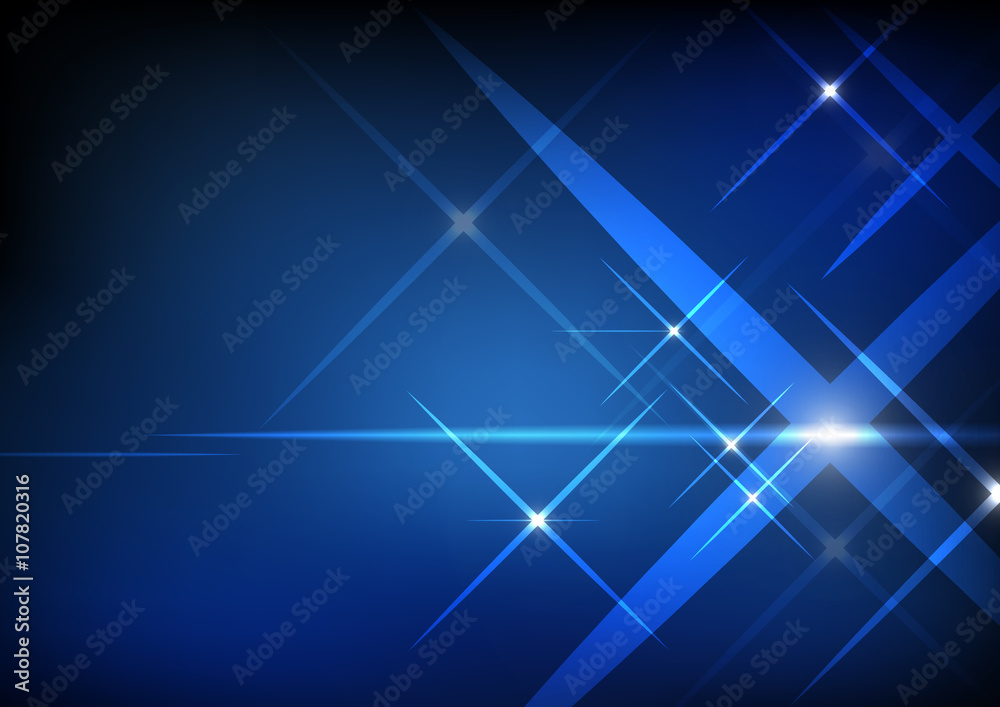 Obraz premium Vector : Glow cross symbol on blue background