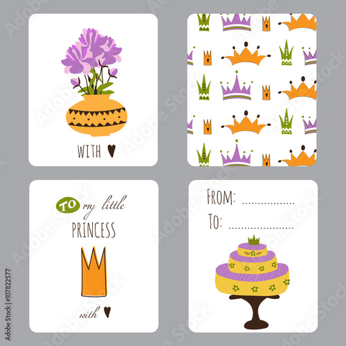 Princess Party set of cards