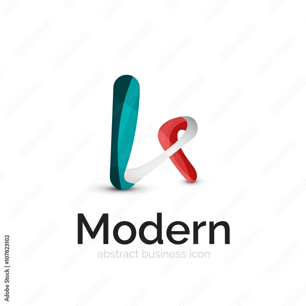 Wave ribbon logo, vector abstract shape Wave ribbon logo, vector abstract shape