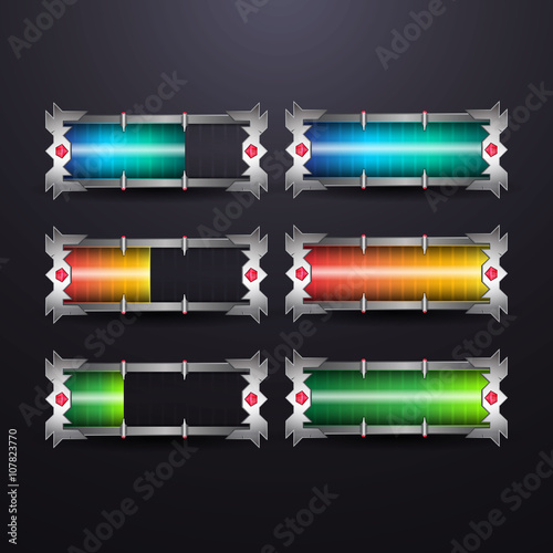 Vector progress or loading bars