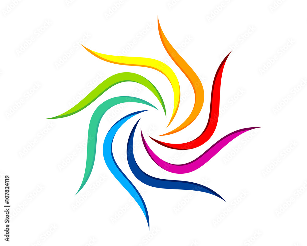 Fototapeta premium Abstract Spiral Flower Swoosh