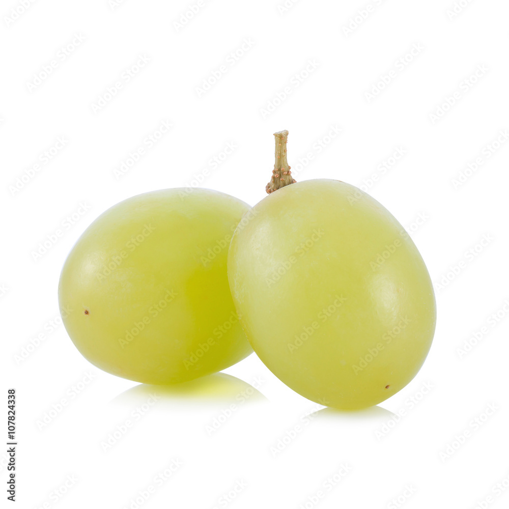 Fresh green grapes isolated on white background Fresh green grapes isolated on white background