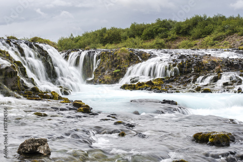 Beautiful Bruarfoss waterfall in Iceland.
