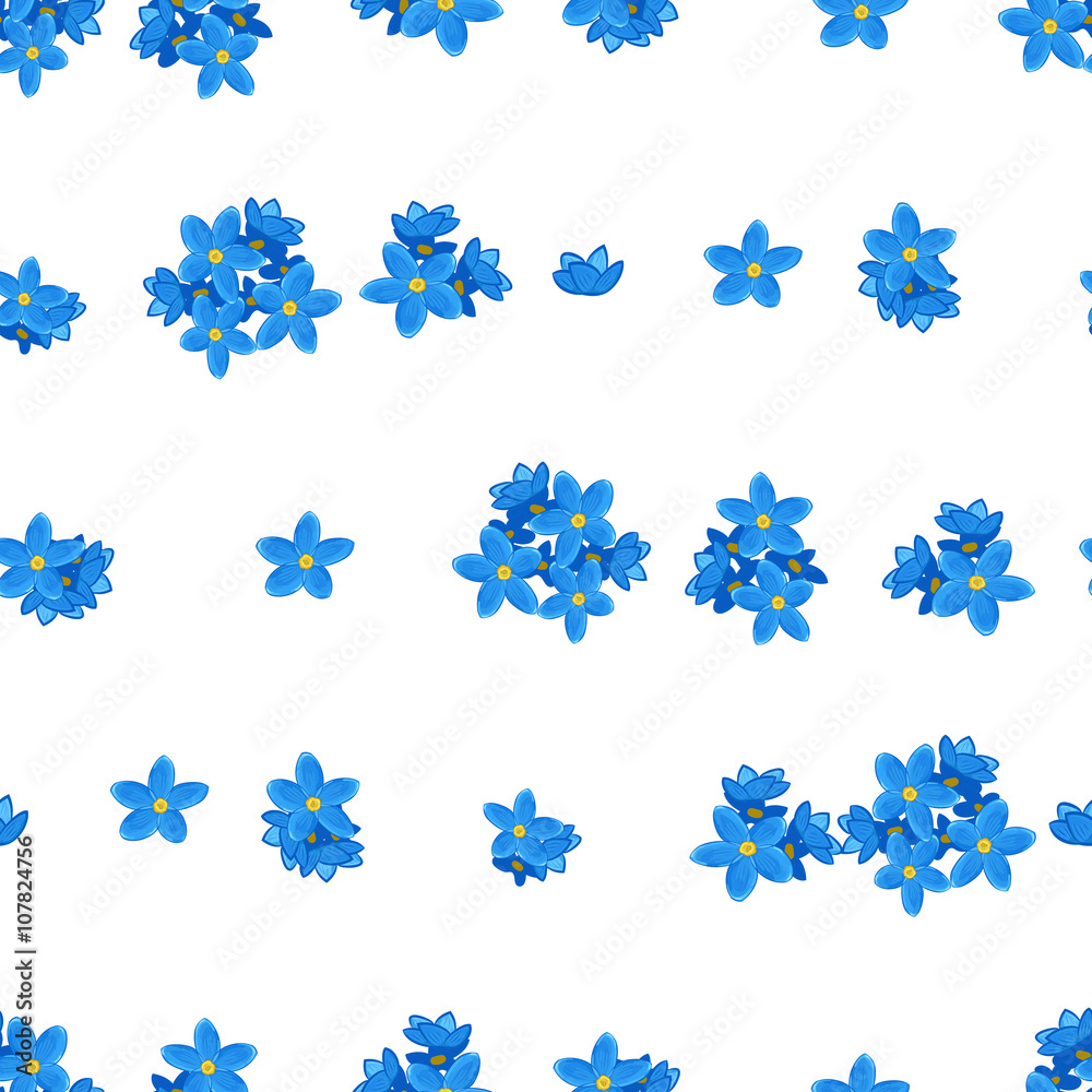 Seamless forget-me-not pattern Seamless forget-me-not pattern
